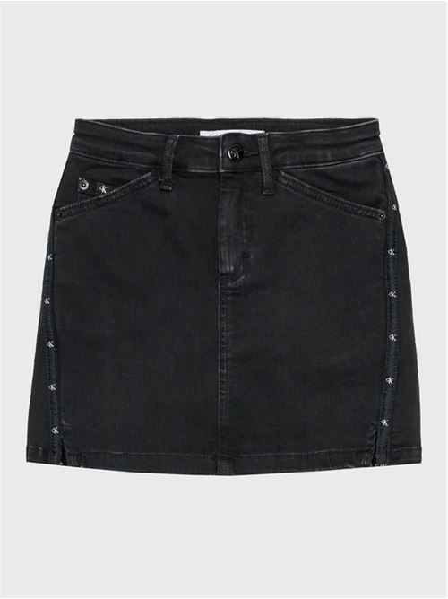 STRAIGHT SKIRT WASHED BLACK TA CALVIN KLEIN JEANS | IG0IG01771/1BY